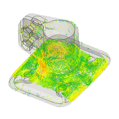 Diagram depicting the effective mold-flow of Ektor products.